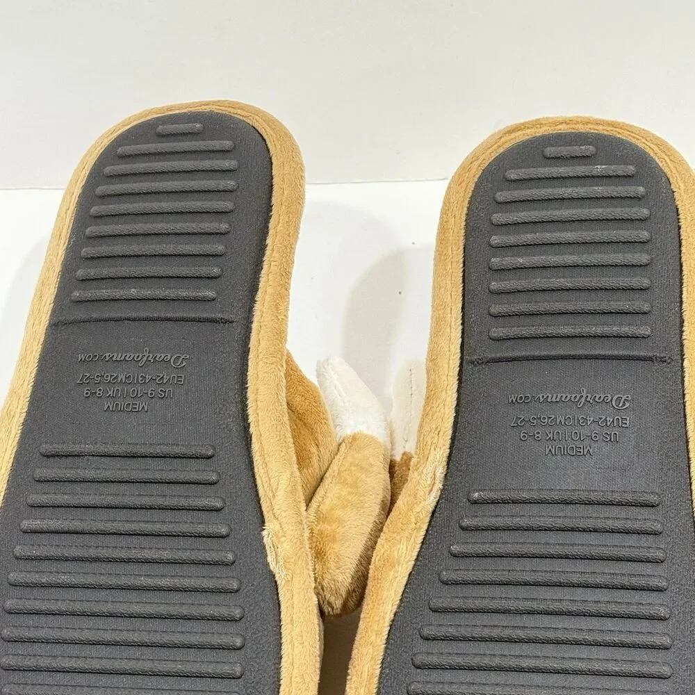 Dearfoams Men's Size M 9-10 Turkey Scuff Slippers Holiday Thanksgiving Winter